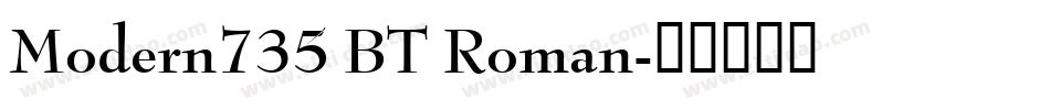 Modern735 BT Roman字体转换
